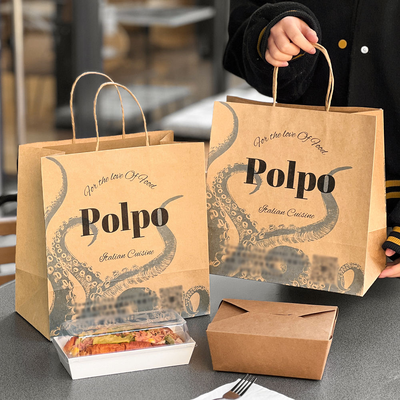 Prezzo buono Sacchetto di carta Kraft, resistente, materiale riciclabile, disponibile in vari spessori e dimensioni personalizzate con diversi tipi di manici in linea