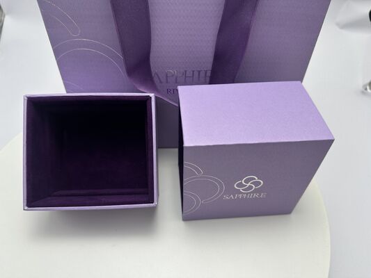 Prezzo buono Scatola di carta per gioielli con cartone patinato grigio e fodera in morbido velluto con design a cassetto per conservare e regalare gioielli in linea