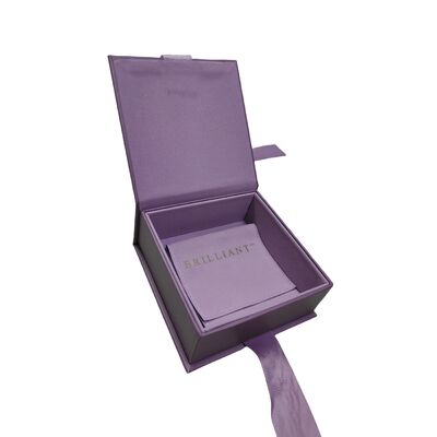 Prezzo buono Scatola di carta da gioielli con cartone di carta dura, laminazione opaca e rivestimento di spugna resistente agli graffi per la protezione dei gioielli in linea