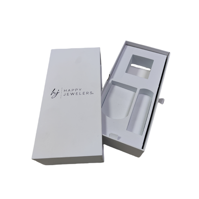 Prezzo buono Scatola di carta cosmetica con oro e argento stampi caldi finestra taglio in rilievo e debossing dimensioni personalizzabili per creme e sieri in linea