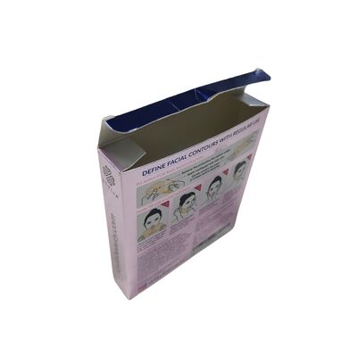 Prezzo buono Scatola cosmetica personalizzabile in cartoncino con fustellatura, cordonatura, incollatura e stampa a caldo parziale realizzata in cartoncino bianco patinato per il confezionamento di prodotti per la cura della pelle in linea