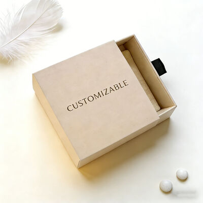 Prezzo buono Scatola elegante in carta per gioielli realizzata in cartone grigio rivestito di carta speciale con goffratura a lamina a caldo, dimensioni personalizzabili, MOQ flessibile per il packaging online