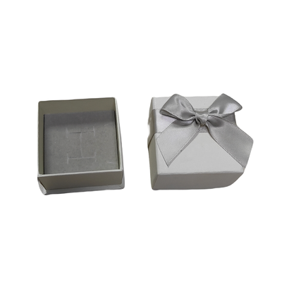 Prezzo buono Scatola di carta per gioielli personalizzabile con carta d'arte rigida in cartone grigio, stampaggio a caldo, rilievo e chiusura magnetica, ideale per anelli, collane, orecchini online