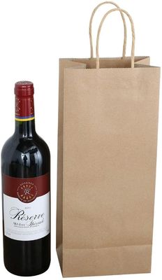 Prezzo buono Borsa riciclata stampata amichevole del vino della carta di acquisto di Kraft dei sacchi di carta di Eco in linea