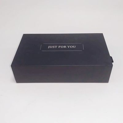 Prezzo buono Scatola nera di carta Offest del cassetto dei contenitori di regalo dei gioielli che stampa spessore di 2mm in linea