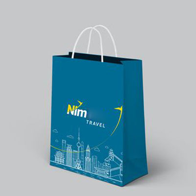 Prezzo buono 210gsm ha stampato i sacchi di carta bianchi riciclati CMYK dei sacchi di carta o il colore di Pantone in linea