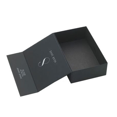 Prezzo buono Il cosmetico vuoto di stile del libro inscatola il cartone nero con chiusura magnetica in linea