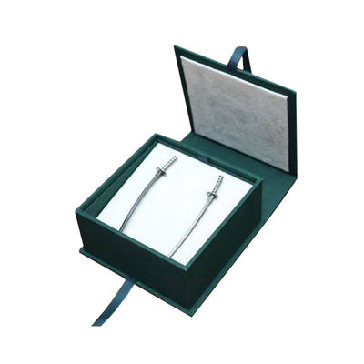 Prezzo buono Regalo dei gioielli del cartone dei gioielli di regalo degli uomini verdi dei contenitori che imballa per gli orecchini in linea