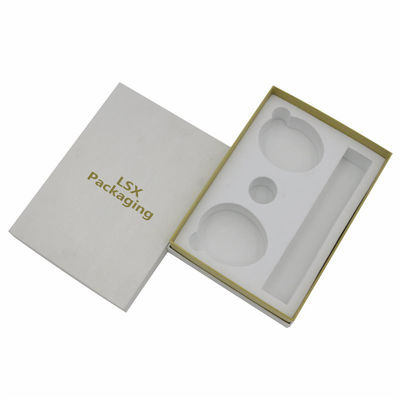 Prezzo buono il cosmetico stampato 1200gsm inscatola i contenitori d'imballaggio di rossetto su ordinazione con l'inserzione bianca in linea