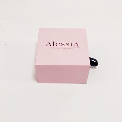 Prezzo buono L'orecchino rosa di Kraft del contenitore di carta di gioielli di colore inscatola il piccolo contenitore di regalo della collana in linea