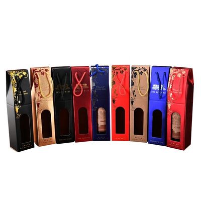Prezzo buono Stampa dorata d'imballaggio della stagnola della borsa di vino della bottiglia del regalo della bottiglia su ordinazione variopinta della borsa in linea