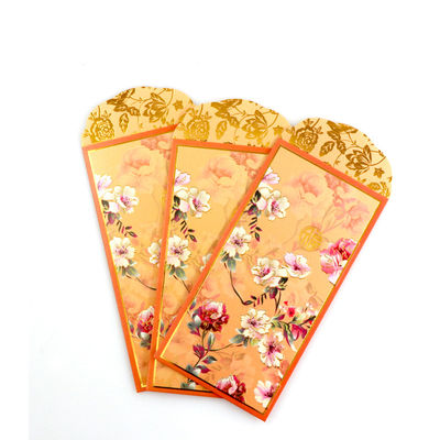 Prezzo buono il regalo dei soldi 150gsm avvolge il ANG giallo Bao di stampa a colori della carta fantasia avvolge in linea