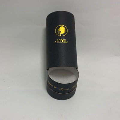 Prezzo buono Tubi di timbratura caldi del cilindro del cartone della carta dell'oro cilindrico nero della scatola di carta in linea