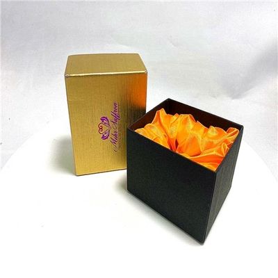 Prezzo buono Contenitore di carta cosmetico bronzante dorato di contenitore di coperchio per imballare in linea