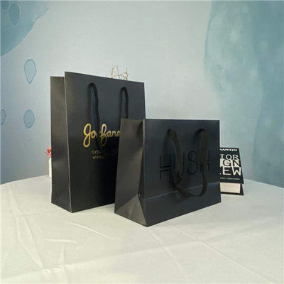 Prezzo buono Logo Custom Printed Paper Bags nero per acquisto in linea